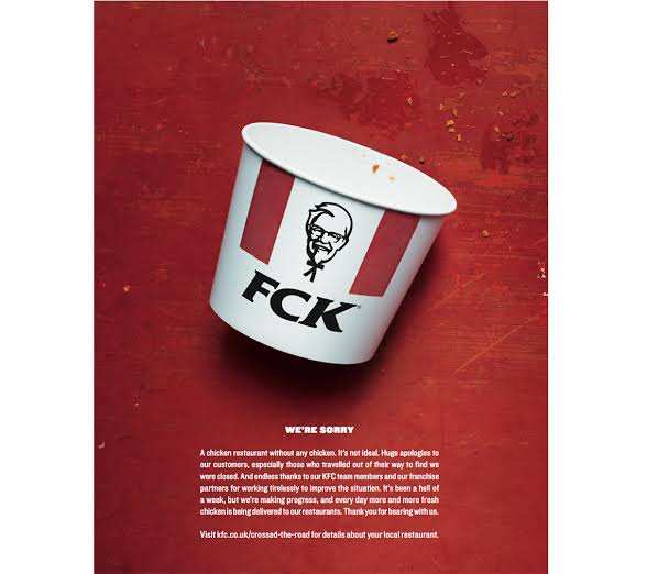 Bold communication of KFC